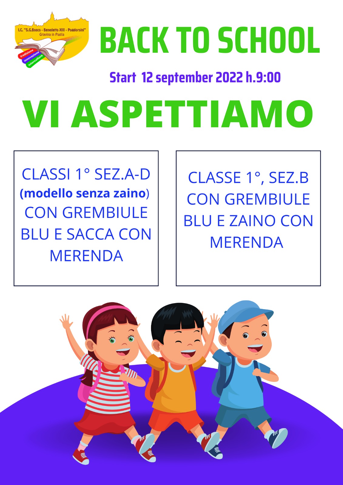 info classi prime primaria